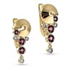 Серьги золото с топазом, кристаллами Swarovski и бриллиантами «Вихрь сияния» Kabarovsky (арт.12-21133-2500)