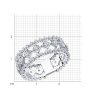 Кольцо из белого золота с бриллиантами (Арт.1012430-3)
