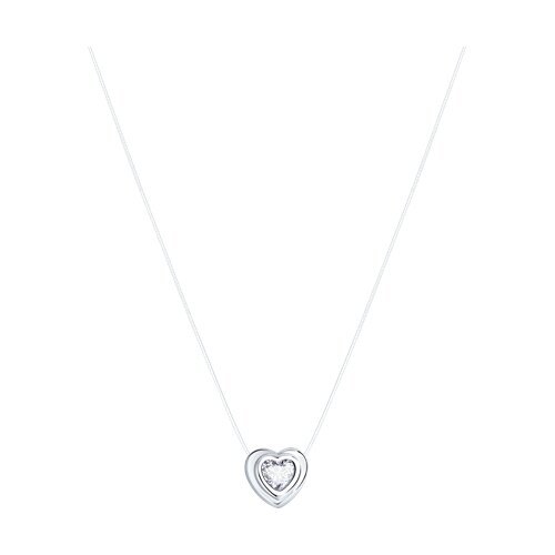 Колье из серебра с фианитом (Арт.94070154)
