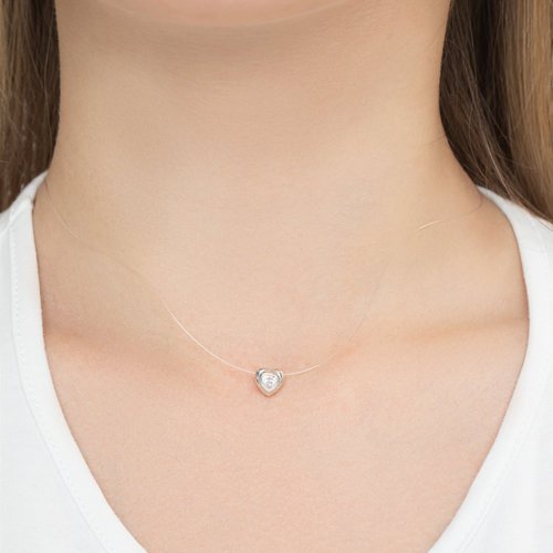 Колье из серебра с фианитом (Арт.94070154)