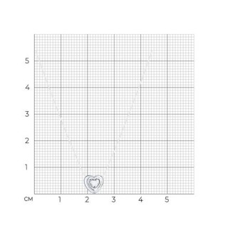 Колье из серебра с фианитом «Сердце нежности» Соколов (арт.94070154)