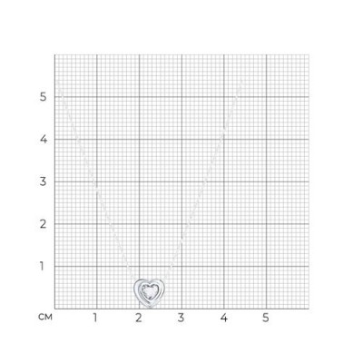 Колье из серебра с фианитом «Сердце нежности» Соколов (арт.94070154)