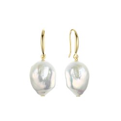 Серьги из серебра с жемчугом (Арт.pi-e439-16-x-l-pn-x-x)
