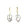 Серьги серебряные с жемчугом «Baroque Shine» Fresh Jewelry (арт.PI-E439-16-X-L-PN-X-X)