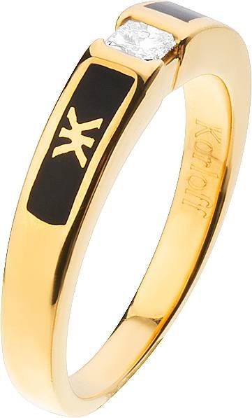 Кольцо из золота с бриллиантом и эмалью (Арт.dkl40dtkln)