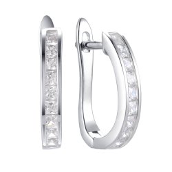 Серьги из серебра с фианитом (Арт.sl-e01481-x-w-x-x-w)