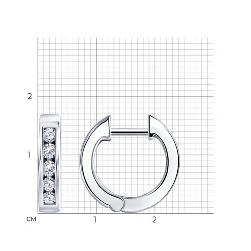 Серьги из белого золота с бриллиантами (Арт.1021673-3)
