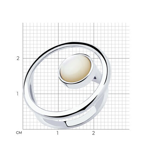 Кольцо из серебра с перламутром (Арт.83010065)