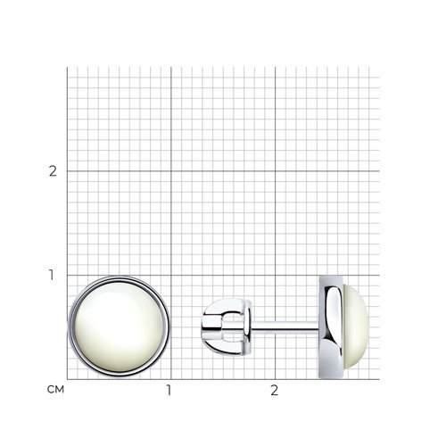 Серьги из серебра с перламутром (Арт.83020121)