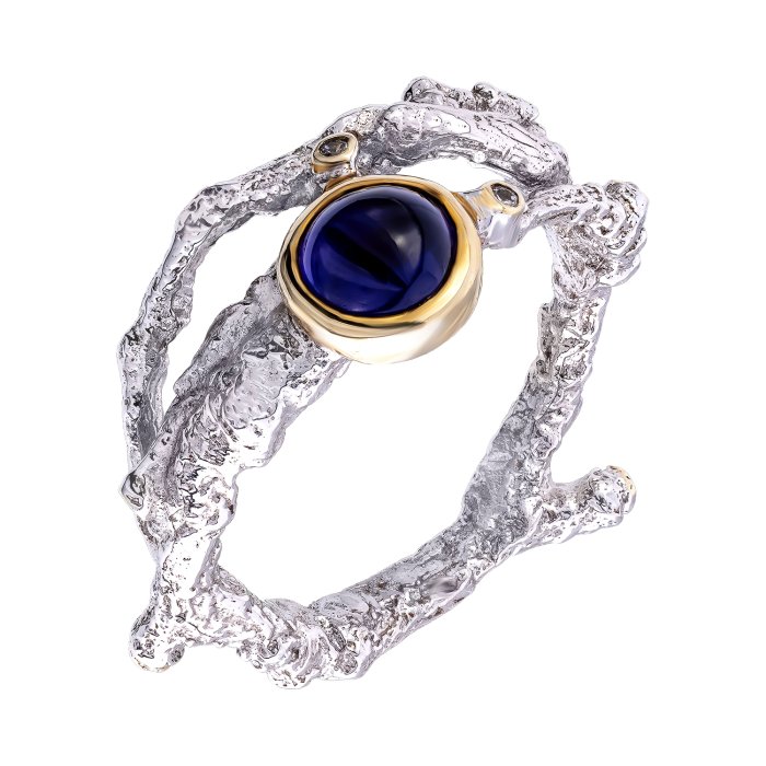 Серебряное кольцо BEAVERS с иолитом 1477io