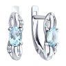 Серьги из серебра с топазами и фианитами (Арт.94-320-00182-1)