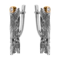Серебряные серьги BEAVERS с цирконом 2121cr