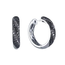 Серьги из белого золота с бриллиантом (Арт.me31643-bd-br_db_dn_wg)