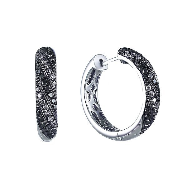 Серьги из белого золота с бриллиантом (Арт.me31643-bd-br_db_dn_wg)