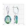 Серьги из серебра с ситалами синтетическими (Арт.92022233)