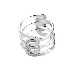 Кольцо из серебра с фианитом (Арт.cz-r05268-x-w-x-x-w)