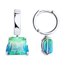 Серьги из серебра с ситаллами (Арт.92022832)