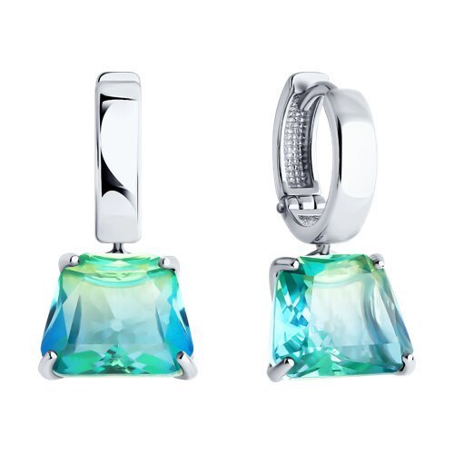 Серьги из серебра с ситаллами «Северное сияние» Соколов (арт.92022832)