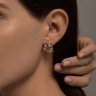 Серьги из золочёного серебра с аметистами и фианитами (Арт.93-320-02061-2)