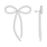 Серьги из серебра с синтетическим жемчугом (Арт.94027530)