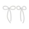 Серьги из серебра с синтетическим жемчугом (Арт.94027530)