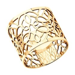 Кольцо из золочёного серебра (Арт.93010721)