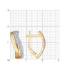 Серьги из золочёного серебра с фианитом «Игра света» Соколов (арт.9302)