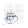 Кольцо из серебра с топазами и фианитами (Арт.94-310-02061-3)