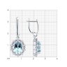 Серьги из серебра с топазами и фианитами (Арт.94-321-02042-1)