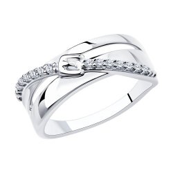 Кольцо из серебра с фианитами (Арт.94-110-00802-1)