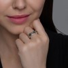 Кольцо из чернёного серебра с золотистой вставкой «Индастриал Лайн» SOKOLOV (арт.0218)