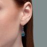 Серьги из серебра с фианитами и эмалью (Арт.94026433)
