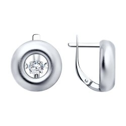 Серьги из серебра с фианитами (Арт.94-120-01876-1)