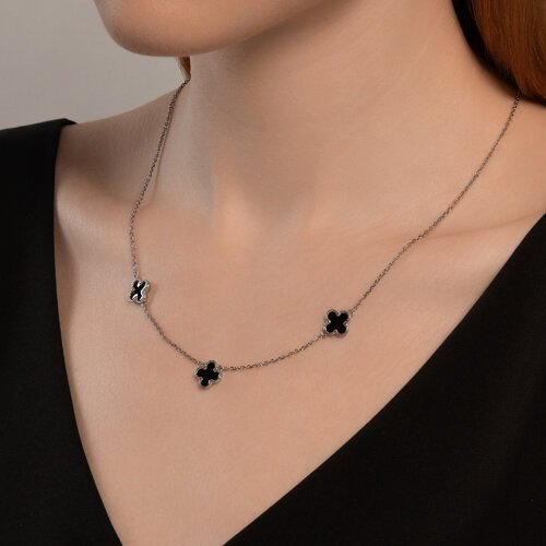 Колье из серебра с эмалью (Арт.94070950)