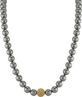 Ожерелье серебро с жемчугом и куб. цирконием «Pearl Kiss» Rivoli (арт.91L-GK-30)