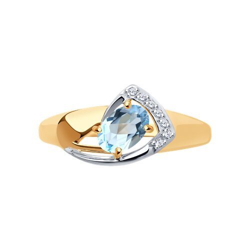 Кольцо золотое пробы 585 с топазом (Арт.51-310-01028-1)