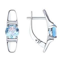 Серьги из серебра с топазами (Арт.94-320-00628-1)