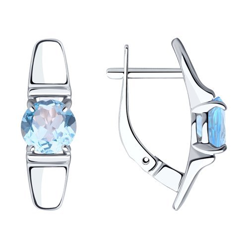 Серьги из серебра с топазами (Арт.94-320-00628-1)