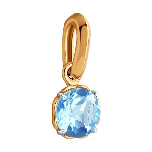 Подвеска золотая пробы 585 с топазом (Арт.51-330-01766-1)