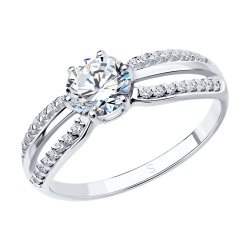 Кольцо из серебра с фианитами (Арт.94012345)
