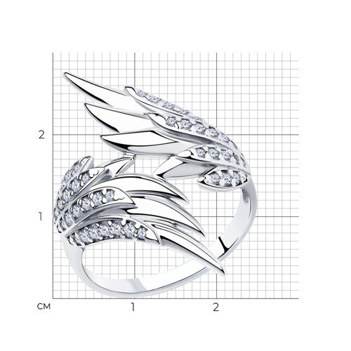 Кольцо из серебра с фианитами (Арт.94013514)