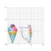 Серьги из серебра 925 с корундом, фианитами и эмалью «Ванильное Мороженое» Соколов (арт.9402)