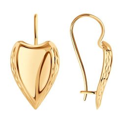 Серьги из золота с алмазной гранью (Арт.027163)