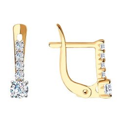 Серьги из золота с фианитами (Арт.027500)