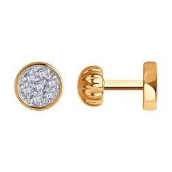 Серьги из золота с фианитами (Арт.028894)