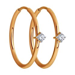 Серьги из золота с фианитами (Арт.029947)