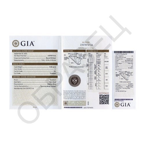 Колье из белого золота с бриллиантом выращенным (Арт.9070078-5)