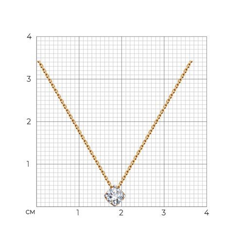 Колье из золота с фианитом (Арт.070534)