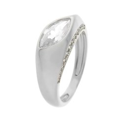 Кольцо из серебра с куб. цирконием (Арт.cz-r01191-x-w-w-x-w)