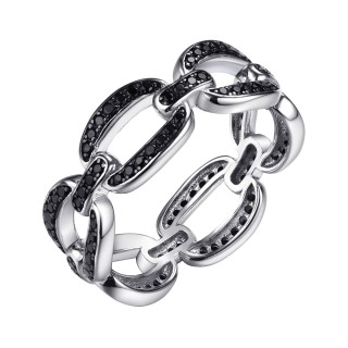 Кольцо серебряное со шпинелью «Chain Glam» Fresh Jewelry (арт.CZ-R02920-X-WB-X-X-B)